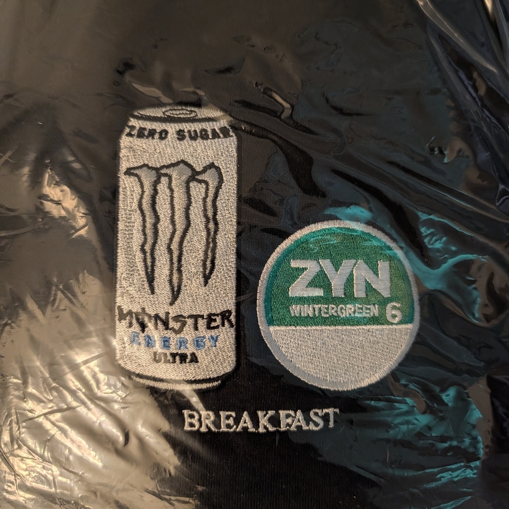 Men's Black White Monster & Zyn Hoodie & T Shirt Size XL NWT - Picture 6 of 8